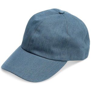 Jenni Women's Washed Denim Baseball Hat Cap Cotton Blue NWT